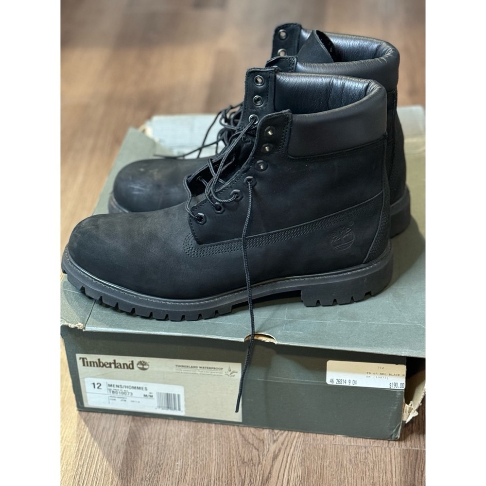 Black Timberland men’s boot size 12